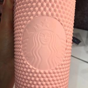 SOLD Starbucks pink studded tumbler